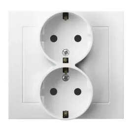 ospel-kier-bialy-gniazdo-podwojne-schuko-gp-2ws-00