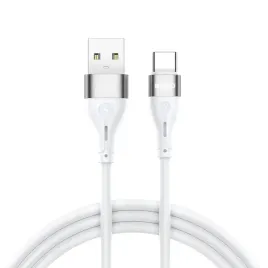 bwoo-kabel-x280c-minimalist-silicone-3a-usb-a-do-usb-c-bialy