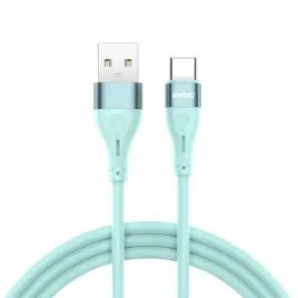 bwoo-kabel-x280c-minimalist-silicone-3a-usb-a-do-usb-c-zielony