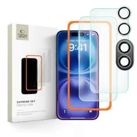 szklo-hartowane-tech-protect-supreme-set-3-pack-iphone-16-clear