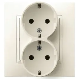 ospel-aria-ecru-gniazdo-podwojne-0-schuko-gp-2us-m-27