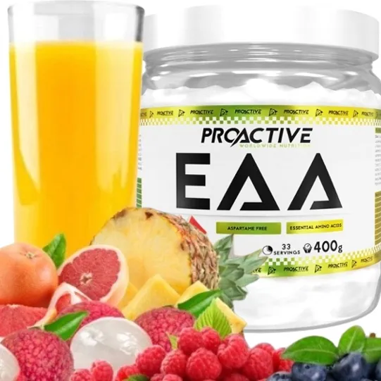 AMINOKWASY egzogenne REGENERACJA wytrzymałość ProActive EAA 400g FruitPunch
