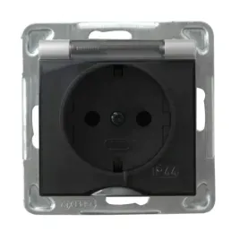 ospel-impresja-srebrny-gniazdo-bryzgoszczelne-schuko-gph-1ys-m-18-d