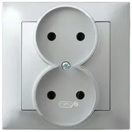 ospel-impresja-srebrny-gniazdo-podwojne-gp-2y-18