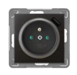 ospel-impresja-antracyt-gniazdo-z-uziemieniem-usb-gp-1yzpusb-m-50