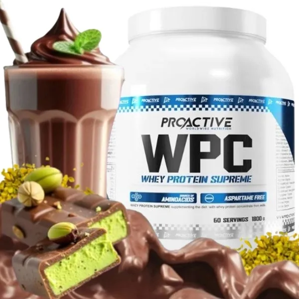 BIAŁKO WPC serwatka odżywka białkowa Proactive Whey 1800g DUBAI CHOCOLATE