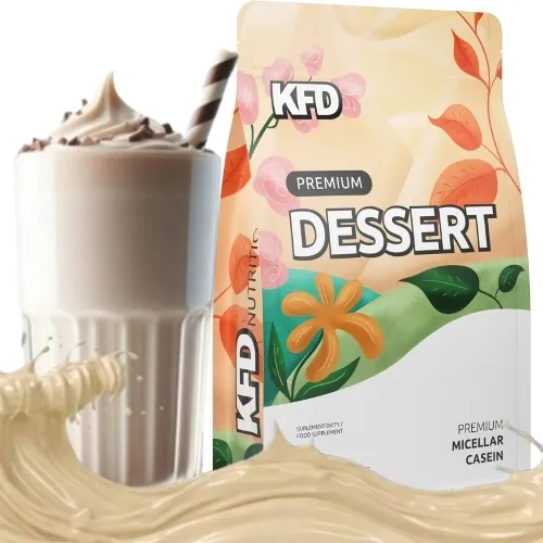 BIAŁKO KAZEINOWE Casein odżywka białkowa KFD Dessert 700g Biała Czekolada