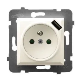 ospel-as-ecru-gniazdo-z-uziemieniem-usb-gp-1gzpusb-m-27