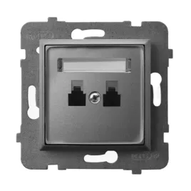ospel-aria-szary-mat-gniazdo-telefoniczne-gpt-2un-m-70