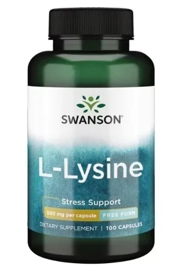 L-LIZYNA odporność energia Swanson L-Lizyna 500mg 100kaps