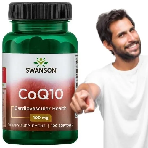 KOENZYM Q10 skóra serce Swanson Koenzym Q10 100mg 100 kapsułek miękkich