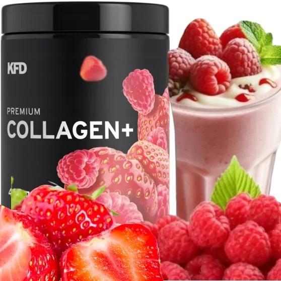KOLAGEN mocne kości stawy KFD Collagen Plus 400g Truskawkowo - Malinowy