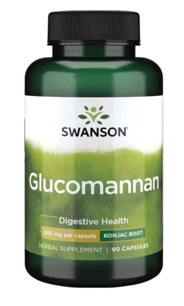 GLUCOMANNAN z korzenia konjac Swanson Glucomannan 665mg 90kaps