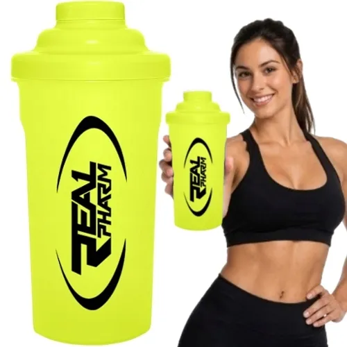 SHAKER szczelny do odżywek bidon ŻÓŁTY Real Pharm FitShaker Pro 750ml