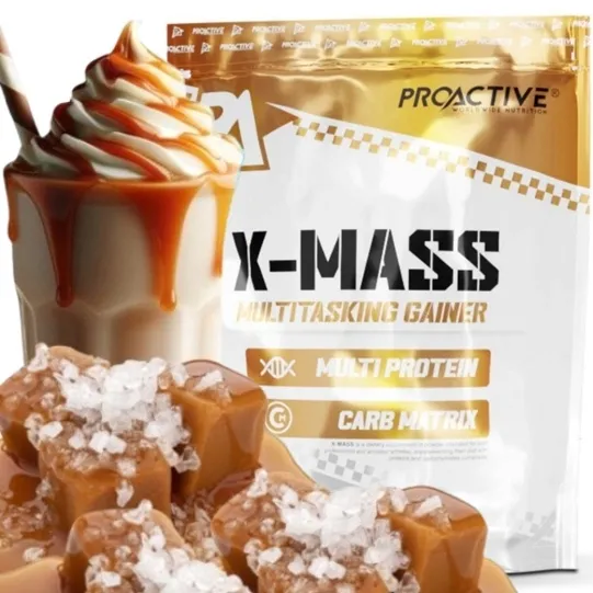 GAINER w proszku białko węglowodany ProActive X-MASS Słony Karmel 1000g