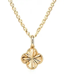zloty-naszyjnik-z-diamentowana-koniczynka-i-lancuszkiem-gucci-585-14kt