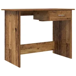 eleganckie-biurko-minimalistyczne-w-kolorze-starego-drewna-z-szuflada