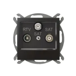 ospel-impresja-antracyt-gniazdo-2xsat-gpa-y2s-m-50