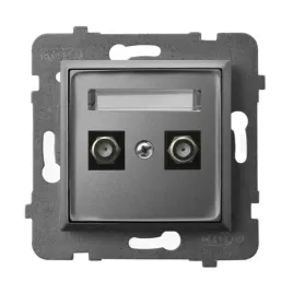 ospel-aria-szary-mat-gniazdo-x2-typ-f-gpa-2uf-m-70