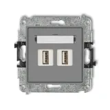 karlik-mini-szary-mat-gniazdo-2xusb-a-a