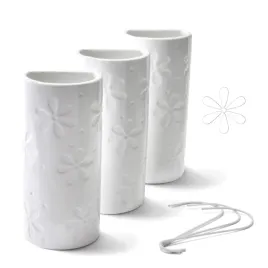parownik-wody-z-motywem-kwiatowym-ligano-ceramiczny-3-sztuki-bialy
