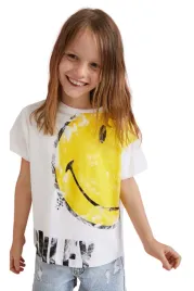 koszulka-dziecieca-desigual-x-smiley-hepburn-biala-z-buzka