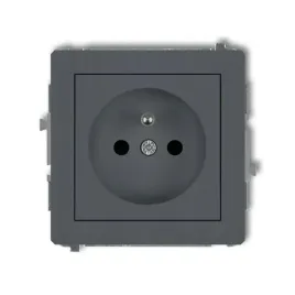 karlik-deco-grafit-mat-gniazdo-poj-0-28dgp-1z
