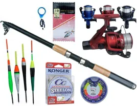 zestaw-splawikowy-wedka-3-m-kolowrotek-zylka-splawiki-haki-na-jezioro-staw