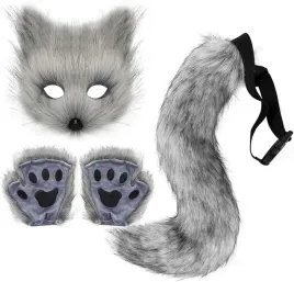 maska-cosplay-furry-ogon-lapki-mitenki-wilk-lis-futrzak-zestaw-3szt