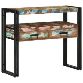konsola-wielokolorowe-90-x-33-x-75-cm-lite-drewno-recyklingowe