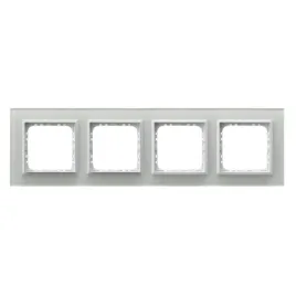ramka-poczworna-ospel-sonata-prestige-biale-szklo-4mm-r-4gc-31-00