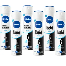 6-x-nivea-black-and-white-invisible-pure-antyperspirant-spray-150-ml