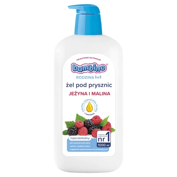 BAMBINO Rodzina Żel pod prysznic o zapachu jeżyn i malin, 1000 ml