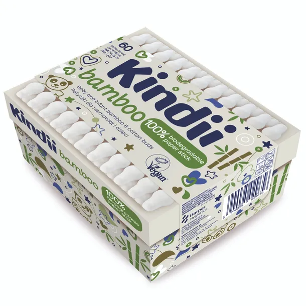 Kindii Bamboo Patyczki dla niemowląt i dzieci, 60 szt