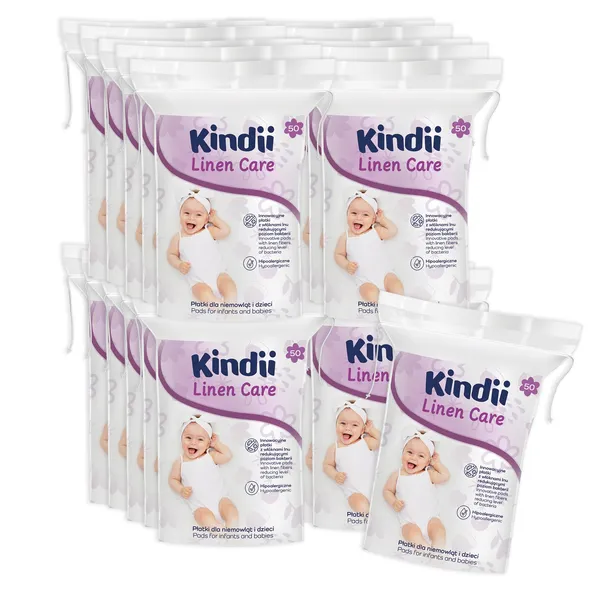 20 x Płatki dla niemowląt Kindii Linen Care 60 szt