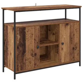 elegancki-bufet-z-plyty-drewnopochodnej-w-kolorze-starego-drewna-100x35x80