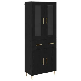 wiszacy-highboard-w-czarnym-debie-z-szklanymi-drzwiami-i-zlotymi-akcenta