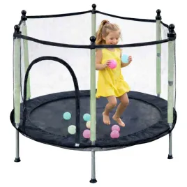 trampolina-do-domu-ogrodu-dla-dzieci-siatka-pilki-140cm-55inch-zielona