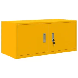szafka-biurowa-w-industrialnym-stylu-z-zamykanymi-drzwiami-musztardowa-z