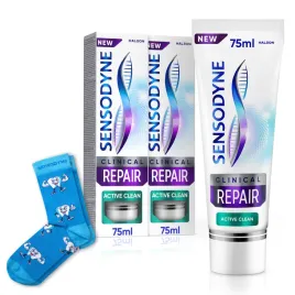 zestaw-sensodyne-pasta-do-zebow-clinical-repair-75ml-x2-skarpetki-gratis