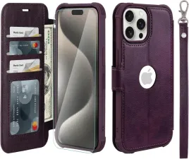 vanavagy-etui-skorzane-portfel-do-iphone-15-pro-szklo-aparat-lcd-sliwkowy