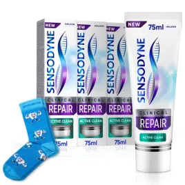 zestaw-sensodyne-pasta-do-zebow-clinical-repair-75ml-x3-skarpetki-gratis