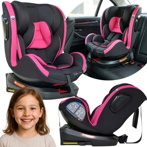 Fotelik Samochodowy 40-150cm 0-36kg ISOFIX Dla Dziecka Obrotowy 360° i-Size