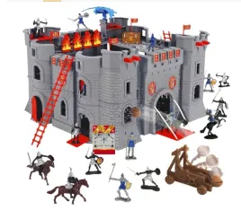starlux-czarny-zamek-figurki-smok-rycerze-nowy