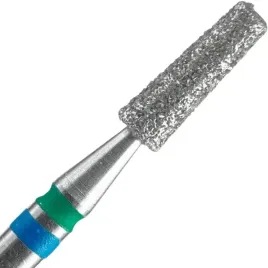 staleks-frez-diamentowy-duo-stozek-niebiesko-zielony-expert-srednica-25mm
