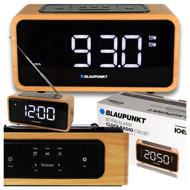 Radio sieciowo-bateryjne AM FM Blaupunkt CR65BT BLUETOOTH LED ALARM