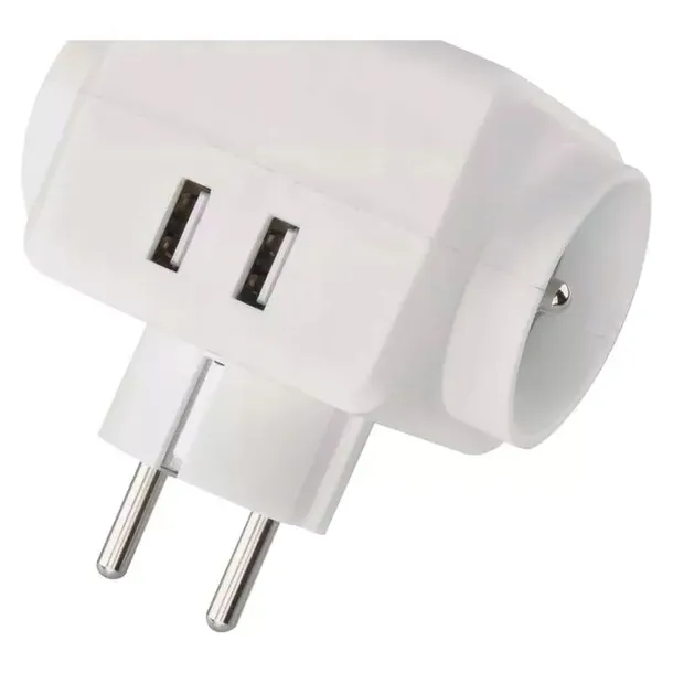 rozgaleznik-3-okragly-2usb-p0024u-kolor-bialy