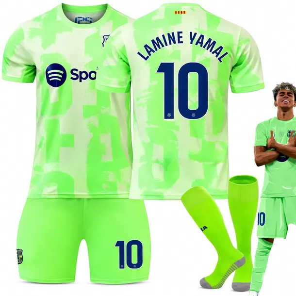 KOMPLET PIŁKARSKI KOSZULKA LAMINE YAMAL FC BARCELONA WSZYSTKIE ROZMIARY