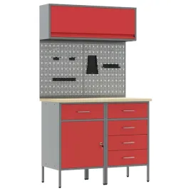 stol-warsztatowy-5-szt-czerwony-100-x-55-x-200-cm-stal