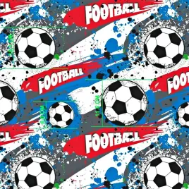 bawelna-100percent-pilka-nozna-niebiesko-szaro-czerwona-na-bialym-tle